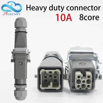 Heavy-duty konektor 8(7 + 1) 16A 500V HA-004-6 je Pripojenie studenej tlak tepelného toku kanála