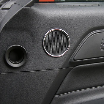 SHINEKA Nový Príchod Dvere Reproduktor Krúžok Výbava Otvor Kryt Zásuvky Rám ABS Uhlíkových Vlákien pre Ford Mustang+Auto Príslušenstvo