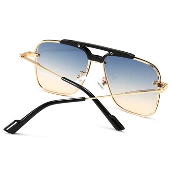 Peekaboo zlaté kovové slnečné okuliare mužov námestie gradient objektív muž slnečné okuliare pre ženy 2021 lete brown black uv400 darčekové predmety