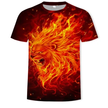 Pánske T-Shirts 3D Vytlačené Zvierat Tiger tričko Krátky Rukáv Dizajn Zábavné Bežné Topy Tees Muž Halloween t shirt Ázijské sz 6XL