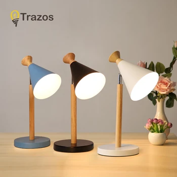 TRAZOS Drevené Stolové Lampy V Kváder Pre Spálne Tvorivé Hollowing sa Nočné Svetlo s Tlačidlo Prepnúť Domov Deco Svetlá na Čítanie
