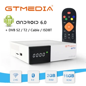 GTmedia VOP Satelitný Prijímač DVB-S2, DVB-C, DVB-T2, ISDB-T Amlogic S905D android 6.0 TV BOX, 2GB RAM, 16GB ROM BT4.0 Freesat VOP