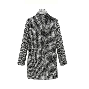 Módne Dlhé Vlnené Ženy Kabát Zimný Prehoz Bunda Vlna Zmes Cape Kabát Tweed Outwear Stredne dlhý veľkosť špeciálna cena