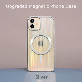 Nový Inovovaný Magnetický Telefón Prípad Podporu Bezdrôtového Nabíjania Telefónu púzdra Pre iPhone 12 Pro Max 12 Mini Transparentné Magnetický Kryt