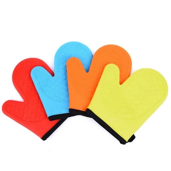Farba náhodné silikónové rúra rukavice mikrovlnná rúra rukavice protišmykový pečenie koláča pečenie nástroje, Kuchynské príslušenstvo