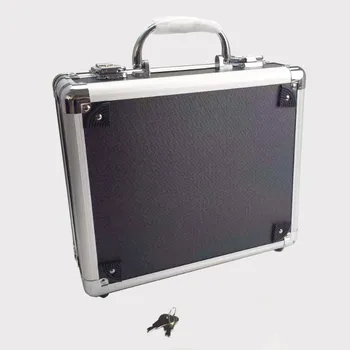 Prenosné hliníkovej zliatiny tool box súbor úložný box anti-shock zariadenia nástroj box s zámku s pre-cut bavlna 260x220x100m