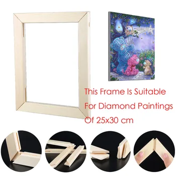 DIY Jednoduchý Drevený Rám z PVC Peny Obrázok Photo Frame Diamond Maľovanie Maľovanie podľa Čísel Rám na Stenu Izba Dekor Darček Nástroje #F5