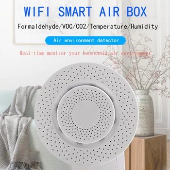 3/1PCS Tuya Smart Air Box Formaldehyd 2.4 G Wifi Teploty Vlhkosti Snímač Automatizácie Alarm Detektor Tuya Smart App Kontrolované