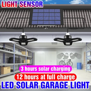5V Energia Solárna Garáž Lampa Deformovateľné Osvetlenie Žiarovky LED Svetiel Prívesok 60W 80W Vnútorné Vodotesné Deformovateľné Solárne Luster