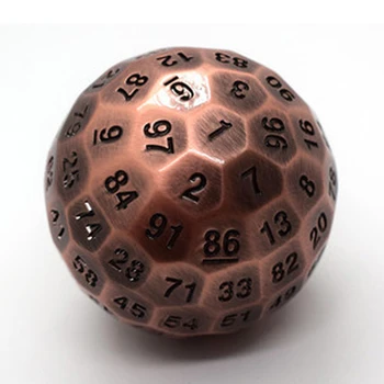 100 Stranách Kocky Polyhedral kovové Kockách pre stolovú Dosku Hra