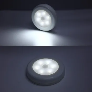 4/5/6/8/10pcs LED Infračervené PIR Senzor Napájaný z Batérií 6 led Nočné Svetlo Bezdrôtový Detektor Nástenné Svietidlo pre Skrine, Skrine