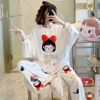 Japonsko, Anime Kiki dodacej Služby, Ženy Dámske Pyžamo Dlhý Rukáv, Topy, Nohavice Pijama M-3XL Plus Veľkosť Odev Dievčatá Pyjama