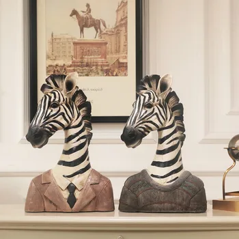 [HHT] Nordic Retro Zebra, Žirafa Zvierat Ozdoby Domov Obývacej Izby Vstup Office stylistom, Domáce Dekorácie, Doplnky