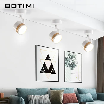 BOTIMI 220V LED Stropné Svietidlá S Skladieb Pre Obývacia Izba Čierne Nastaviteľné Office Povrchovú montáž Osvetlenia