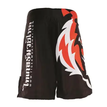 MMA Boxerské tiger voľné a pohodlné, priedušné polyesterové tkaniny fitness súťaž školenia šortky muay thai box mma
