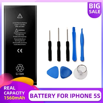 1560mAh Náhradné Batérie Pre Apple iPhone 5S 5C Mobilného Telefónu 0 Cyklus Internú Batériu So Nástroje Súpravy