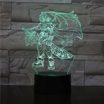3D Lampa Final Fantasy Cloud Spor na Halloween Súčasnosti dotykový senzor 7 Farby s Diaľkovým Led Nočné Svetlo Lampy Dropshipping 2019