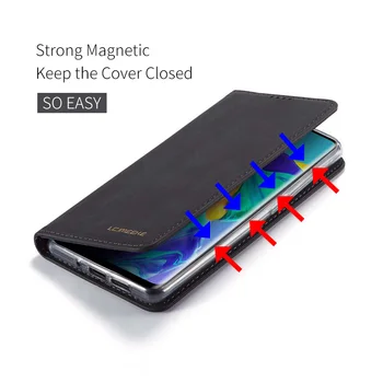 Luxusné Kožené Magnetické Flip Telefónu Prípade Huawei P30 Pro Zadný Kryt Peňaženky Stojan, Kryt Na Huawei P30 Lite Karty Taška Mäkké PU