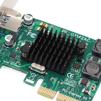 ASM3142 Čip USB3.1 Rozširujúca Karta PCI-E na Typ-A/Typ-C Dual-port pre Stolné PC Doska PCIE 4x Stúpačky 1000Mbps