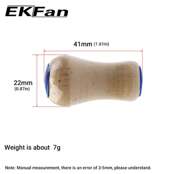 EKFan Mäkké drevo Fishing cievky rukoväť kľučky pre 7*4*2.5 mm ložiská pre 1000-5000 série fishing cievky rybárske DIY Príslušenstvo