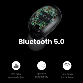 ESVNE TWS 5.0 Bluetooth Bezdrôtové Slúchadlá Športové slúchadlá pre telefón Stereo Slúchadlá Slúchadlá Slúchadlá Plnenie Okno Power meter