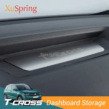 Auto Tabuli Úložný Box Mat Pad Kryt Vankúš Výbava Samolepky pre Volkswagen T-cross Tcross 2019 2020