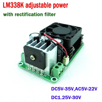 LM338K nastaviteľné napájanie DC1.25V-30V nastaviteľné 3.3 V, 5V 12V napätie regulátora lineárny regulátor modul opravu filter