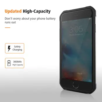 FLOVEME Moc Banka Pre iPhone 6 6 7 8 Plus Prípade Externá Nabíjačka Batérií Prípade Prenosná Záložná Nabíjačka 3000/4200mAh Power Bank