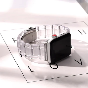 Náramok pásmo Pre Apple Hodinky série 123 42mm 38mm Vynikajúce Živice transparentné Popruh pre iwatch série 4 5 40 mm 44 mm Príslušenstvo