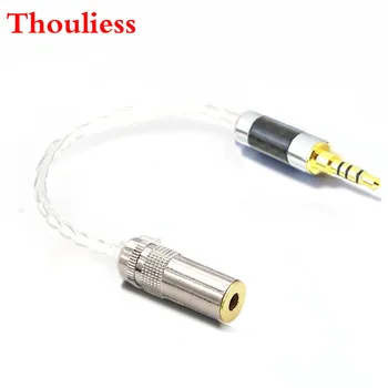 Thoulies HIFI 7n-OCC 8cores Striebra, Pozlátený 3,5 až 4.4 Kábel 3,5 mm TRRS Vyváženú na 4,4 mm Stereo Samica Audio Kábel Adaptéra