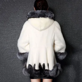 2020 Zimné Hrubé Teplé Umelú Kožušinu Kabát Ženy Plus Veľkosť S Kapucňou Dlhý Rukáv Umelú Kožušinu Bunda Luxusné Zimné Kožuchy Bontjas