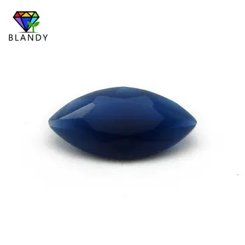 Veľkosť 1.5x3~8x16mm Marquise Tvar Stroj Rez Modrá Farba Skla, kameňa Korálky Syntetické Drahokamy Pre Šperky