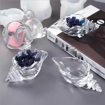 Nové Transparentné Silikónové Formy Živice Dekoratívne Plavidlá DIY Conch-tvarované krásy úložný box Formu epoxidovej živice formy pre šperky