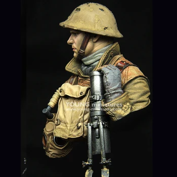 1/10 Briti LEWIS Strelec prvej svetovej vojny, Živice Model Poprsie GK, vojenské témy, Nezmontované a nevyfarbené auta