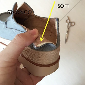 SWONCO dámske Topánky 2018 Jar Jeseň Originálne Kožené tenisky na platforme pošmyknúť na bežné topánky žena klinové topánky pre ženy