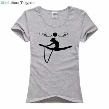 2018 dámske Tričká Módne Gymnastika T Shirt Novinka Funny T-shirt Ženy Oblečenie Bežné Krátke tričká Topy Tees