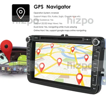 DSP 2din Android 10 Auta GPS Navigácie pre VW SKODA Volkswagen GOLF V, PASSAT, POLO JETTA TIGUAN dvd prehrávač 4G