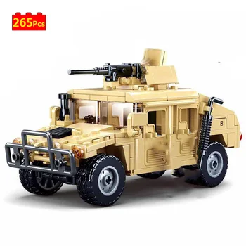 Vojenské série púšti útok vozidlo špeciálne jednotky SWAT Údaje DIY model Stavebné kamene, Tehly, Hračky, Darčeky