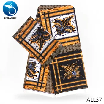 LIULANZHI afriky ankara textílie Hot predaj vytlačené Modálne textílie s francúzskym šifón čipky textílie pre ženy šaty ALL37-ALL47