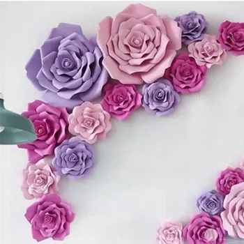 Svadobné dekorácie, ručne vyrábané darčeky, kvetinové peny troch-dimenzionální pozadí kvetinové steny plastové nepremokavé kvet strany