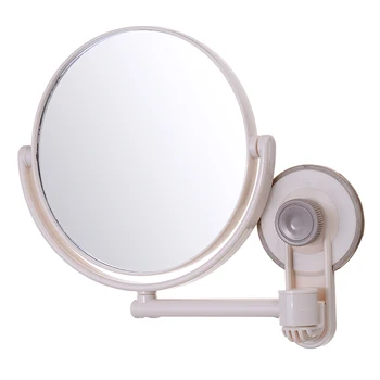 Prísavky Nástenné Zrkadlo, Dvojité Bočné Kúpeľňa Zrkadlo 360-Stupňový Nastaviteľný 3X Zväčšovacie Kolo make-up Zrkadlo na Holenie