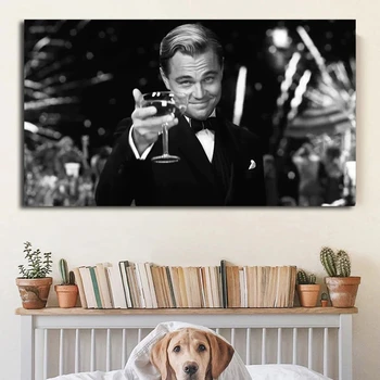 Veľký Gatsby Film Leonardo DiCaprio Plagáty a Vytlačí Plátne, Obrazy na Stenu Umenie Fotografie pre Obývacia Izba Dekor (Bez Rámu)