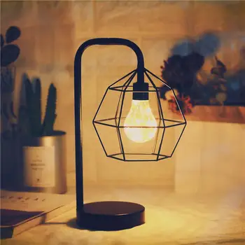 LumiParty LED Medený Drôt Nočné Svetlo Stolové Lampy Domova Geometrický Tvar, Spálne Dekorácie