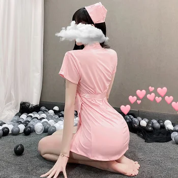 Erotické Cosplay Ružová Sestra, Oblečenie, Kostýmy pre Dospelých Žien Japonský Sexy Roztomilý Zvodná spodná Bielizeň Ddlg Šaty Sestra Sex Jednotné Nové