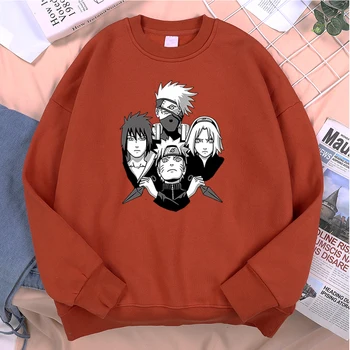 Anime Streetwear Naruto Mikina Pánska Uzumaki Naruto Oblečenie Tlač Mužov Hoodies Streetwear Módy Solid Farba Mikina S Kapucňou Muž