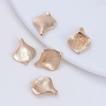 20pcs Petaloid Charms 24k Zlata Farba Prívesok Perličiek Konektor DIY Šperky, Oblečenie, Doplnky