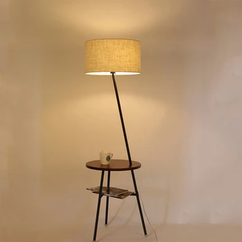Nordic moderné módne E27 kovaného železa trojuholník lampa pól poschodí lampy, obývacia izba, spálňa, hotelová izba black walnut poschodí lampa