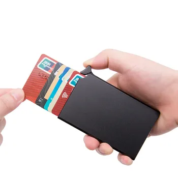 ZOVYVOL RFID Anti-theft Smart Peňaženky Tenké ID Karty Prípade Unisex Automaticky Pevné Kovové Banka Kreditnej Karty Držiteľ Business Mini