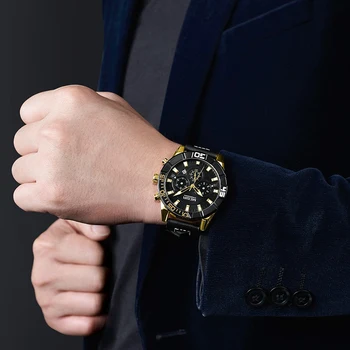 MEGIR Pánske Hodinky Top Značky Luxusné Nepremokavé Quartz Hodinky Muž Svetelný Business náramkové hodinky Hodinu Reloj Hombre Zegarek Damski