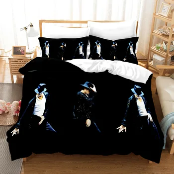 3D Vytlačené Michael Jackson posteľná bielizeň Nastaviť Obliečky obliečky na Vankúše Cumlík posteľná bielizeň Nastaviť Obliečky Textilné Domov Kráľovná Jeden Kráľ
